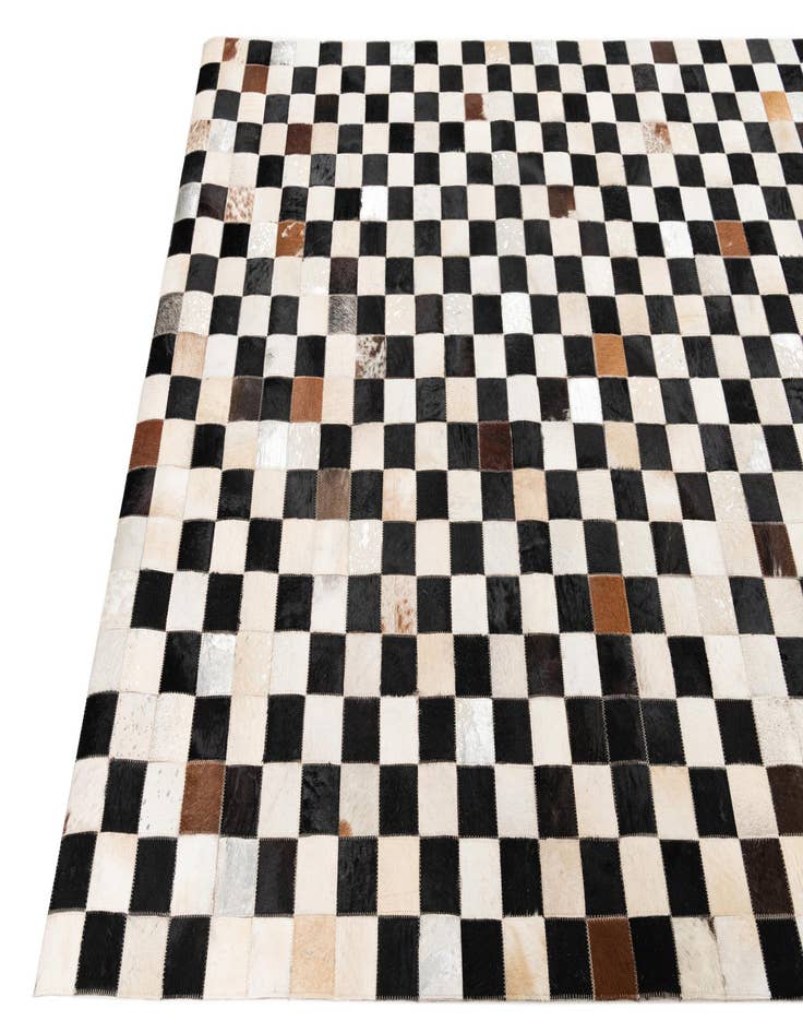 Detail image of  5' x 7' 10 Cowhide Leather Rug