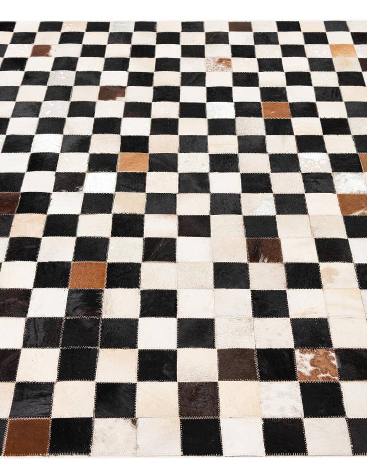 Detail image of  5' x 7' 10 Cowhide Leather Rug