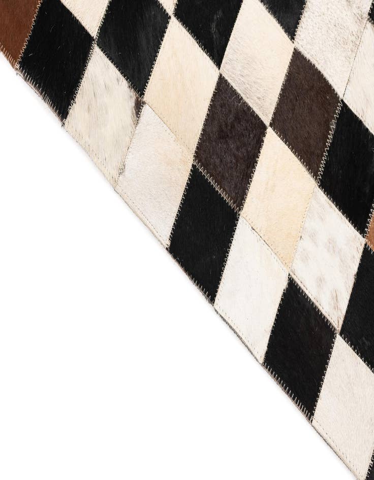 Detail image of  5' x 7' 10 Cowhide Leather Rug