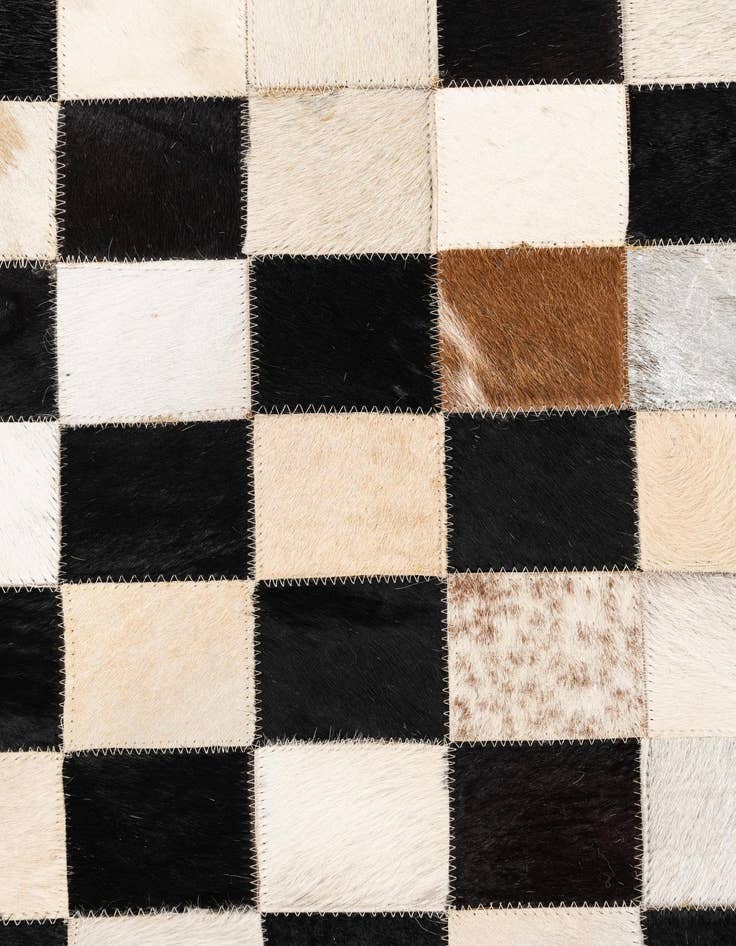 Detail image of  5' x 7' 10 Cowhide Leather Rug