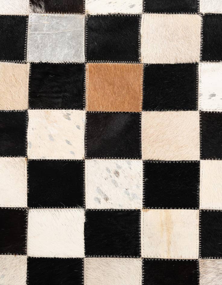 Detail image of  5' x 7' 10 Cowhide Leather Rug
