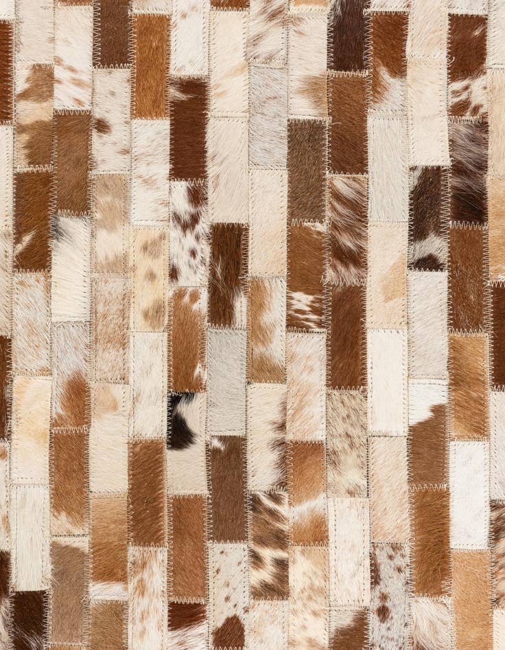 Detail image of  5' 1 x 8' Cowhide Leather Rug