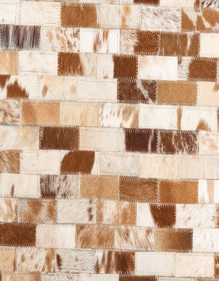 Detail image of  5' 1 x 8' Cowhide Leather Rug