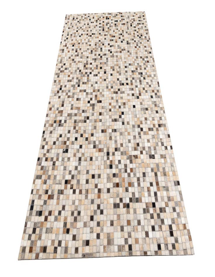 Detail image of  5' 1 x 8' 1 Cowhide Leather Rug