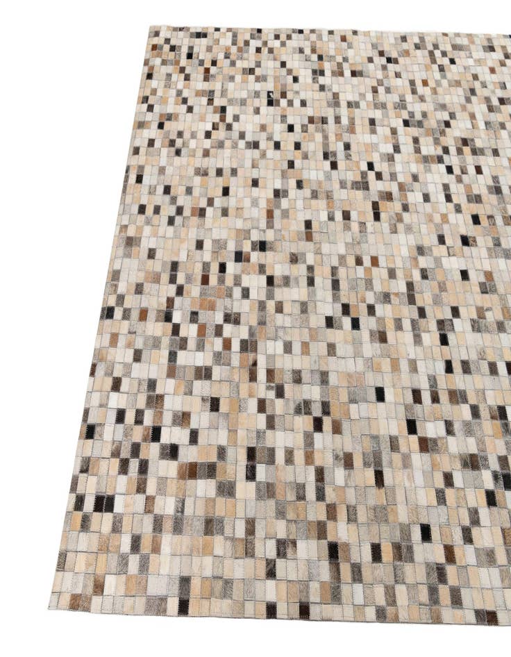 Detail image of  5' 1 x 8' 1 Cowhide Leather Rug