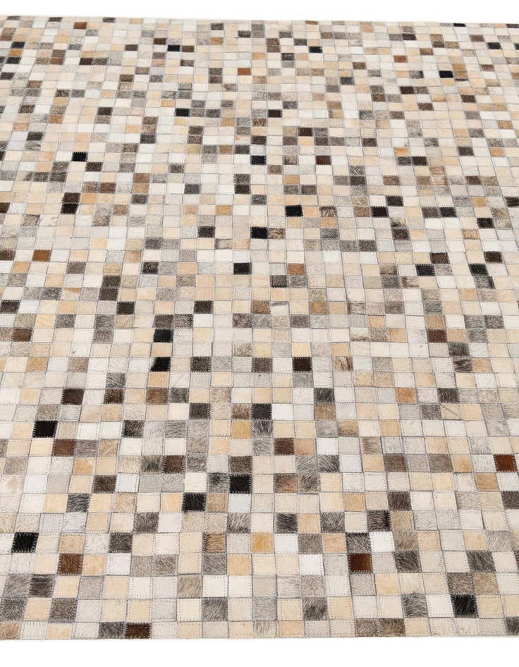 Detail image of  5' 1 x 8' 1 Cowhide Leather Rug