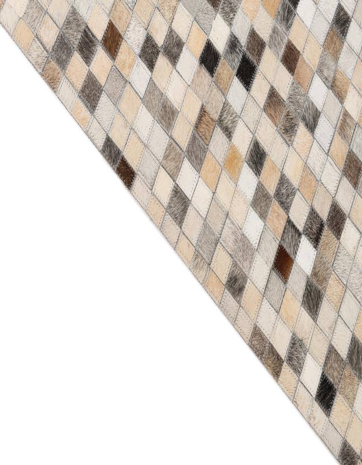 Detail image of  5' 1 x 8' 1 Cowhide Leather Rug