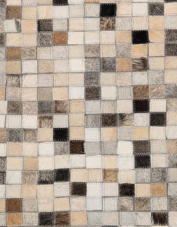 Detail image of  5' 1 x 8' 1 Cowhide Leather Rug