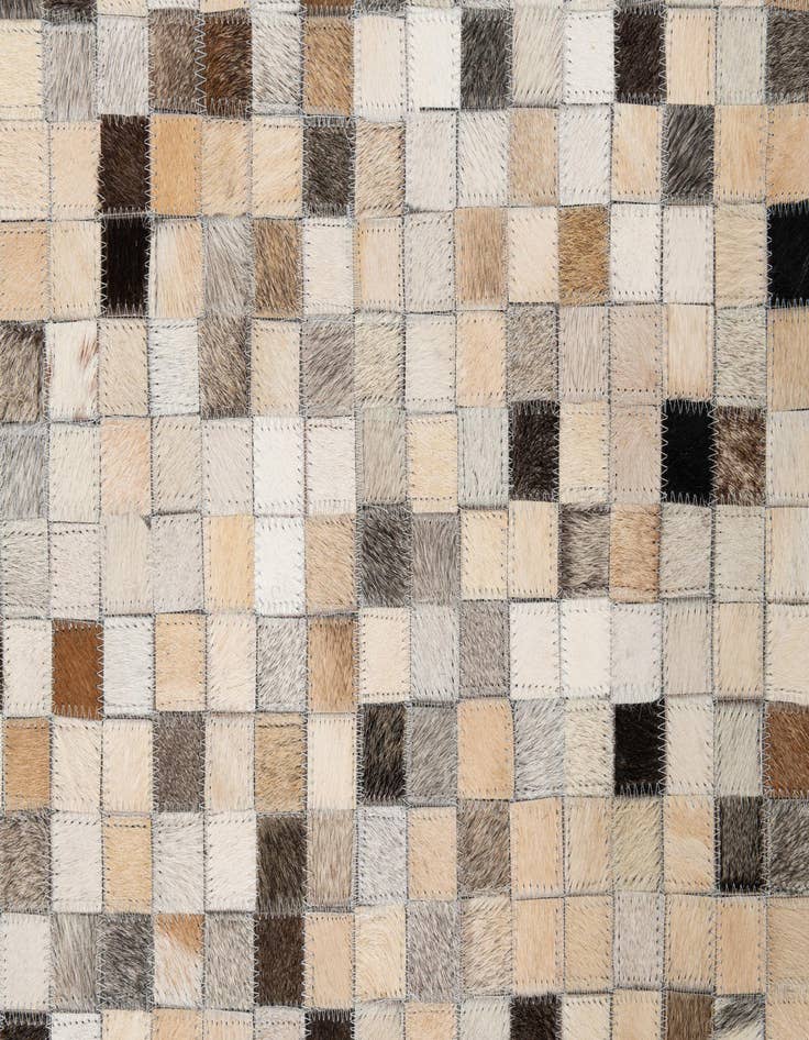 Detail image of  5' 1 x 8' 1 Cowhide Leather Rug