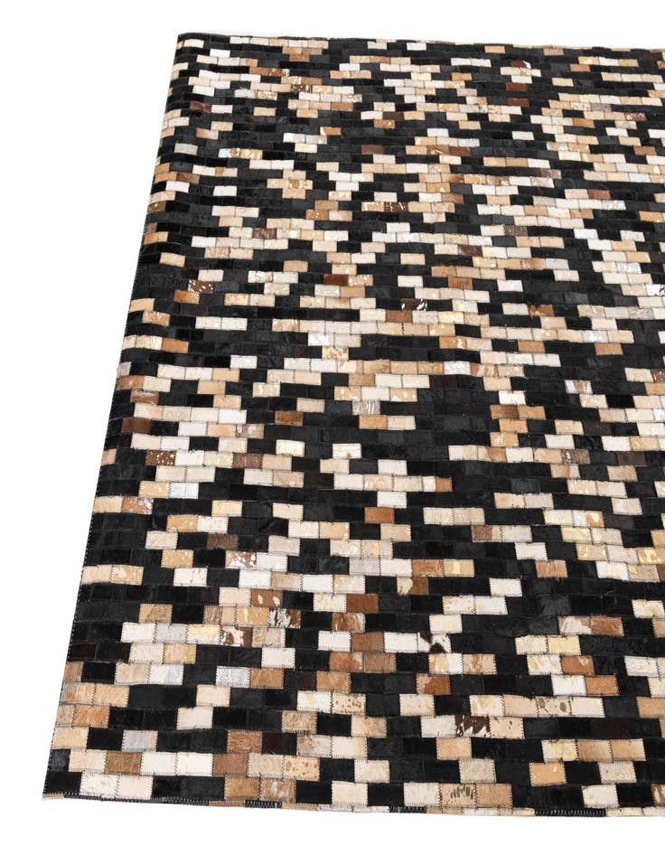 Detail image of  5' x 7' 9 Cowhide Leather Rug