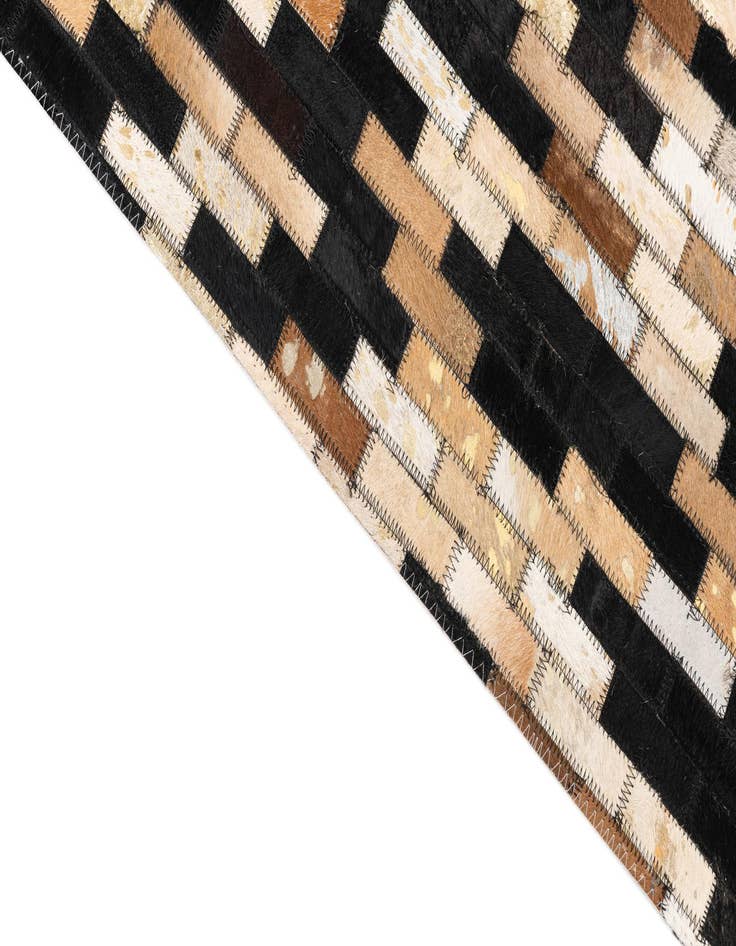 Detail image of  5' x 7' 9 Cowhide Leather Rug