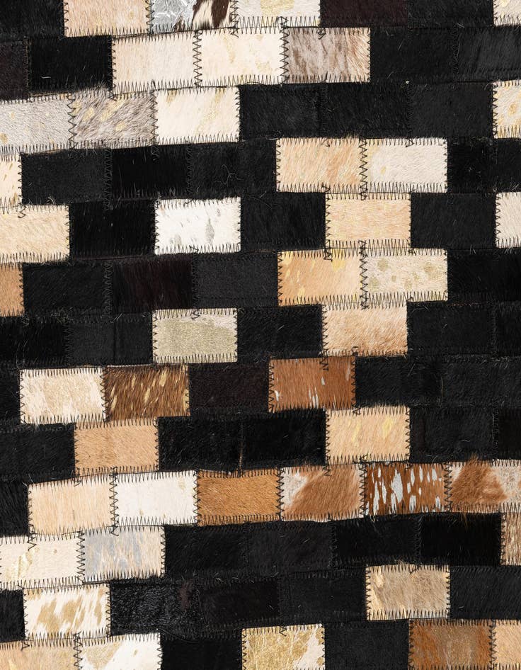 Detail image of  5' x 7' 9 Cowhide Leather Rug