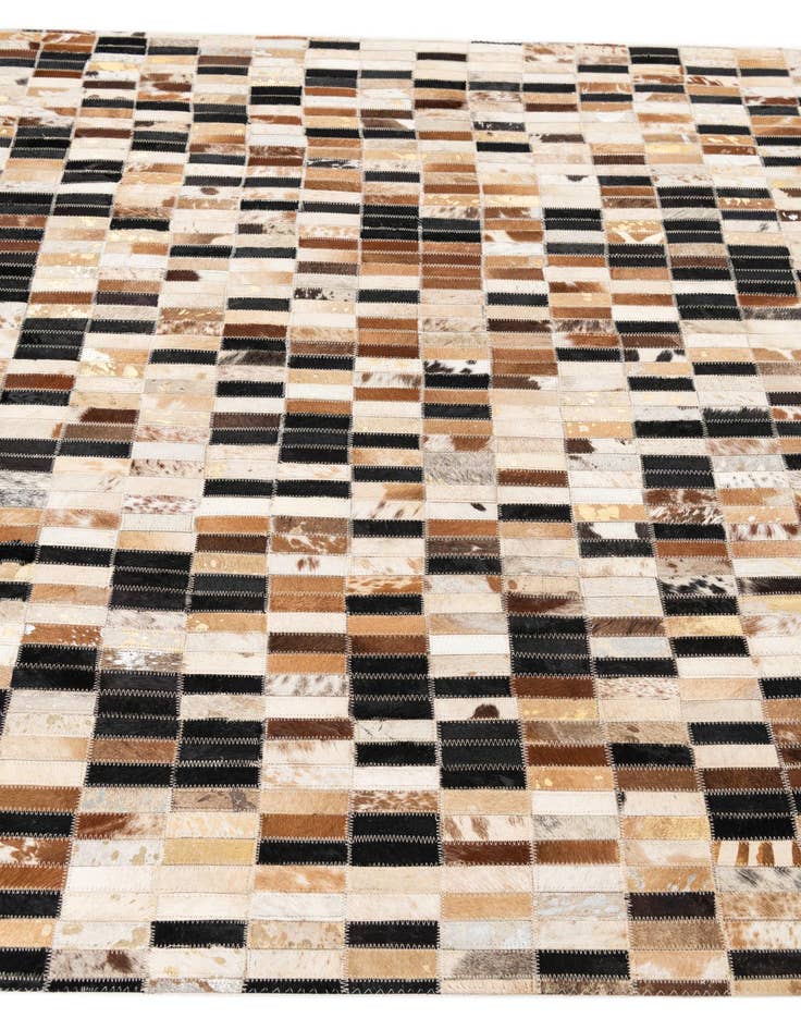 Detail image of  5' x 7' 10 Cowhide Leather Rug