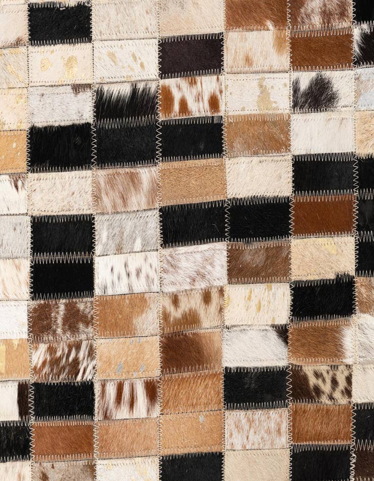 Detail image of  5' x 7' 10 Cowhide Leather Rug