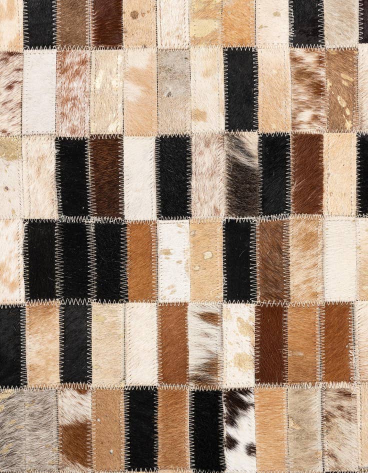 Detail image of  5' x 7' 10 Cowhide Leather Rug