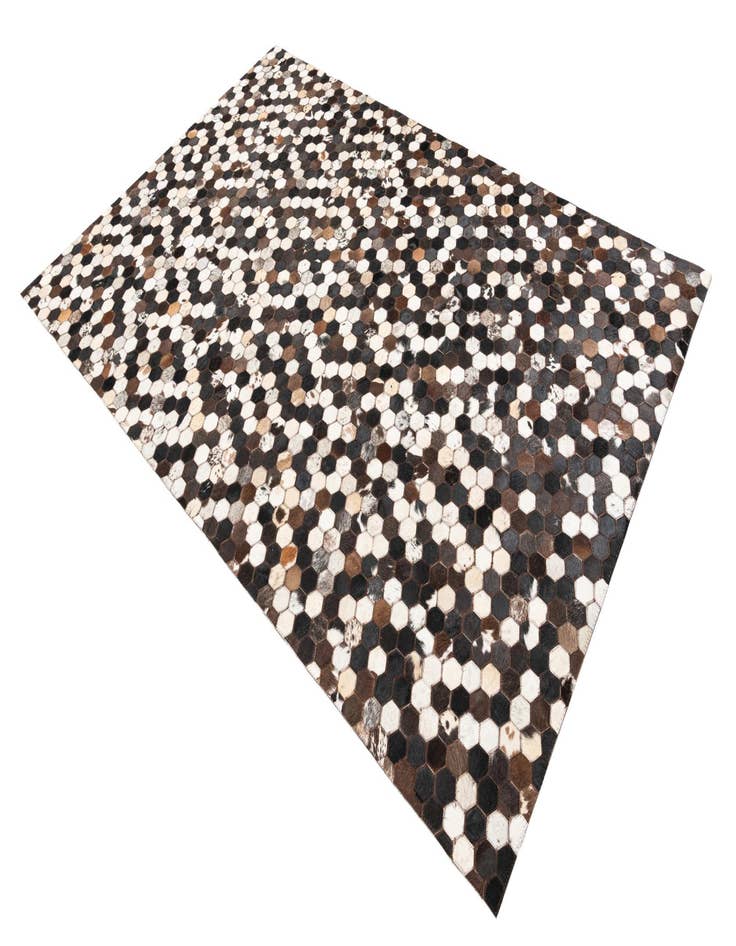 Detail image of  5' 1 x 7' 10 Cowhide Leather Rug