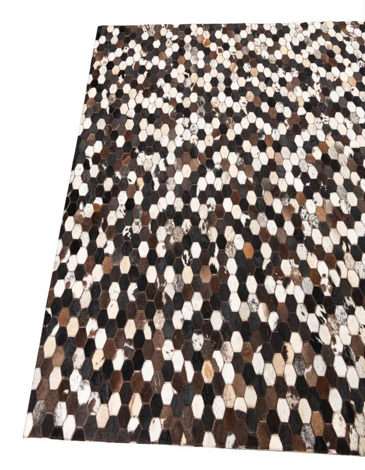 Detail image of  5' 1 x 7' 10 Cowhide Leather Rug