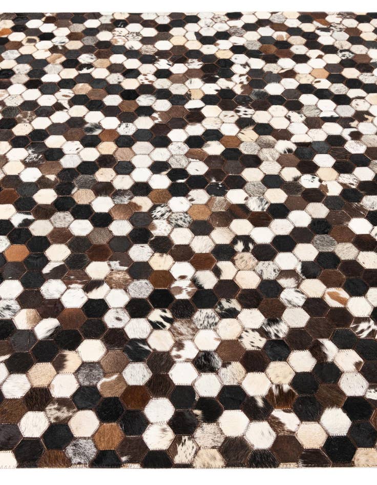 Detail image of  5' 1 x 7' 10 Cowhide Leather Rug