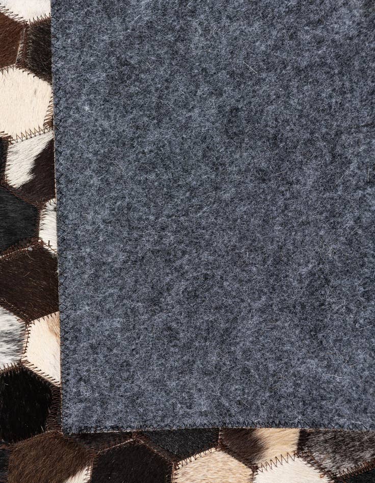 Detail image of  5' 1 x 7' 10 Cowhide Leather Rug