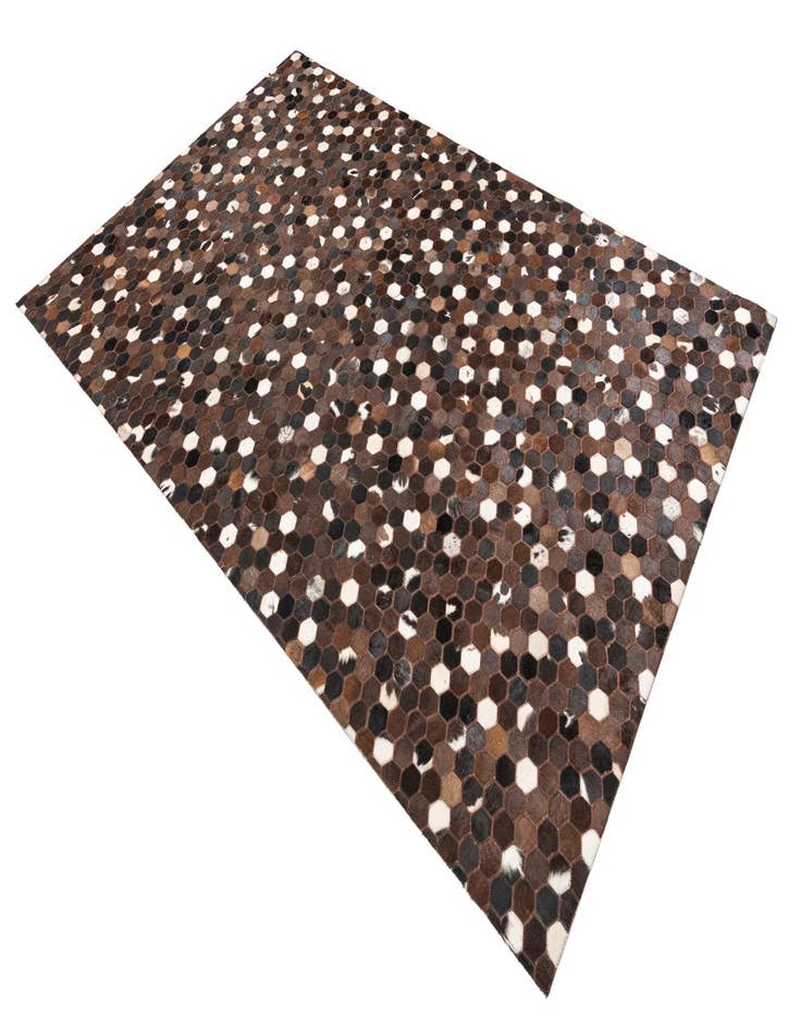 Detail image of  5' 2 x 8' 1 Cowhide Leather Rug