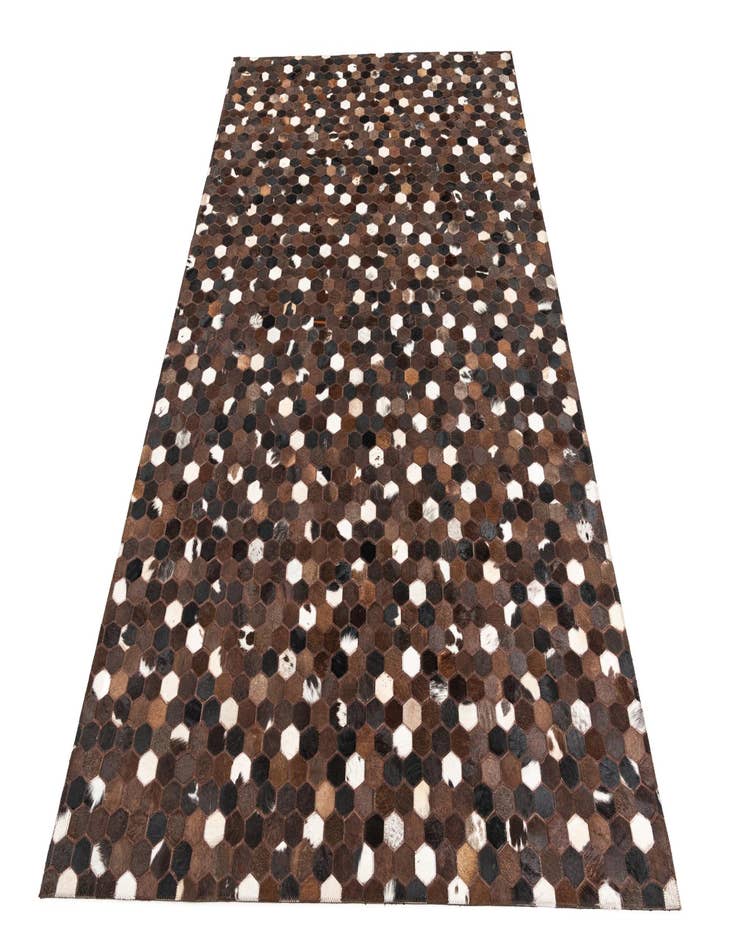 Detail image of  5' 2 x 8' 1 Cowhide Leather Rug