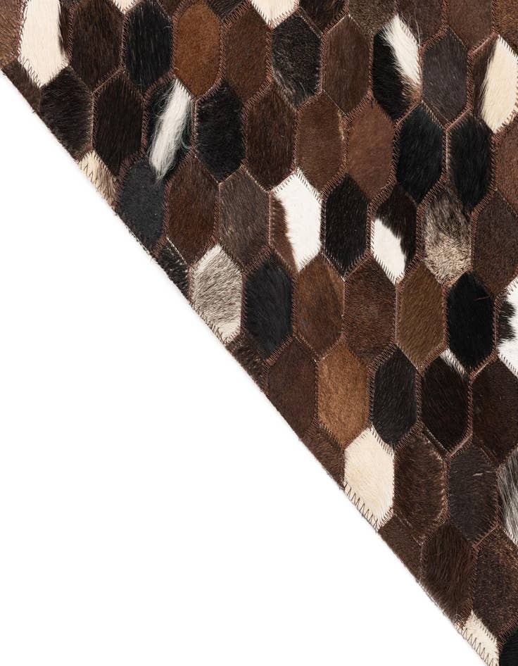 Detail image of  5' 2 x 8' 1 Cowhide Leather Rug