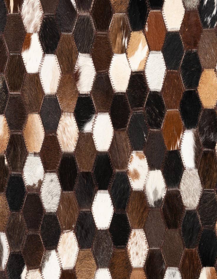 Detail image of  5' x 8' 1 Cowhide Leather Rug