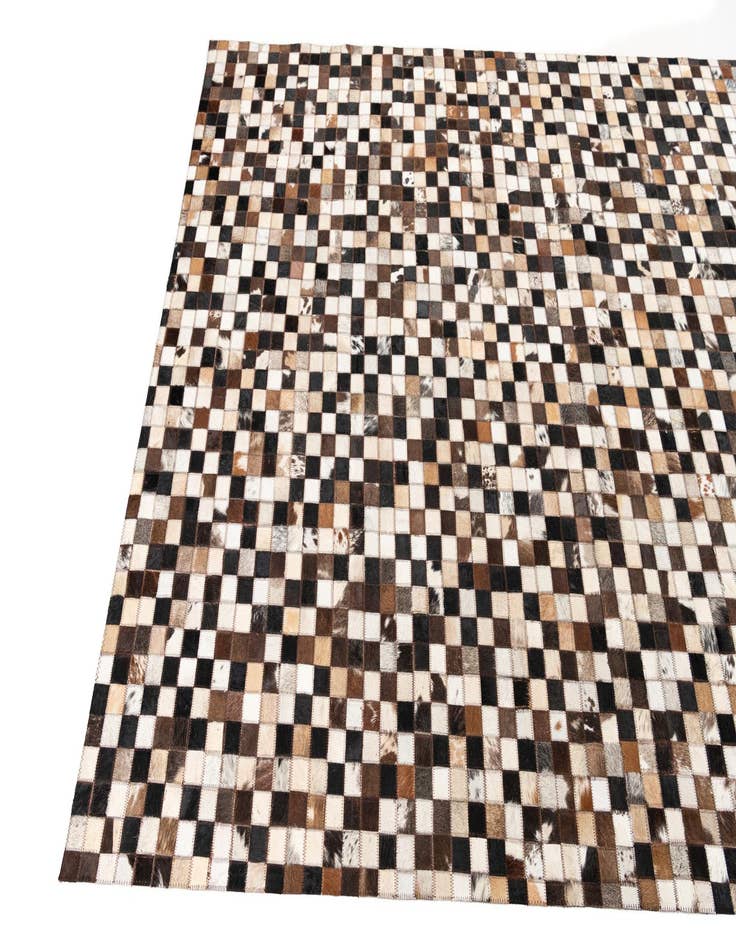 Detail image of  5' 1 x 8' Cowhide Leather Rug