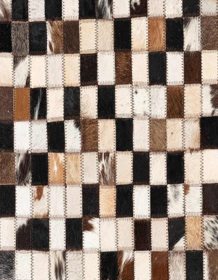 Detail image of  5' 1 x 8' Cowhide Leather Rug