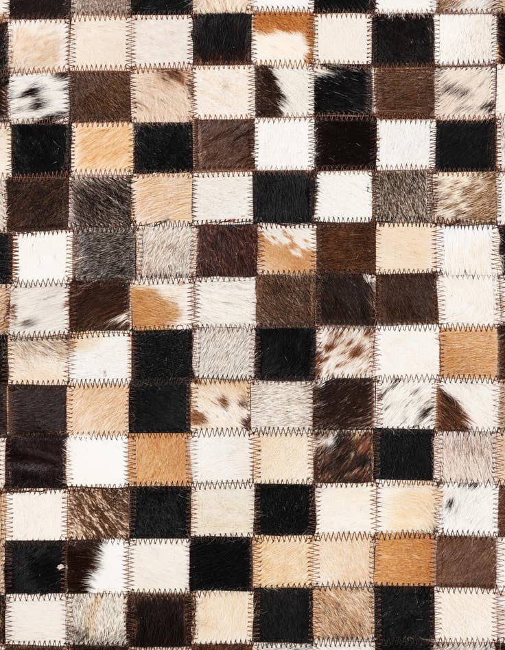 Detail image of  5' 1 x 8' Cowhide Leather Rug