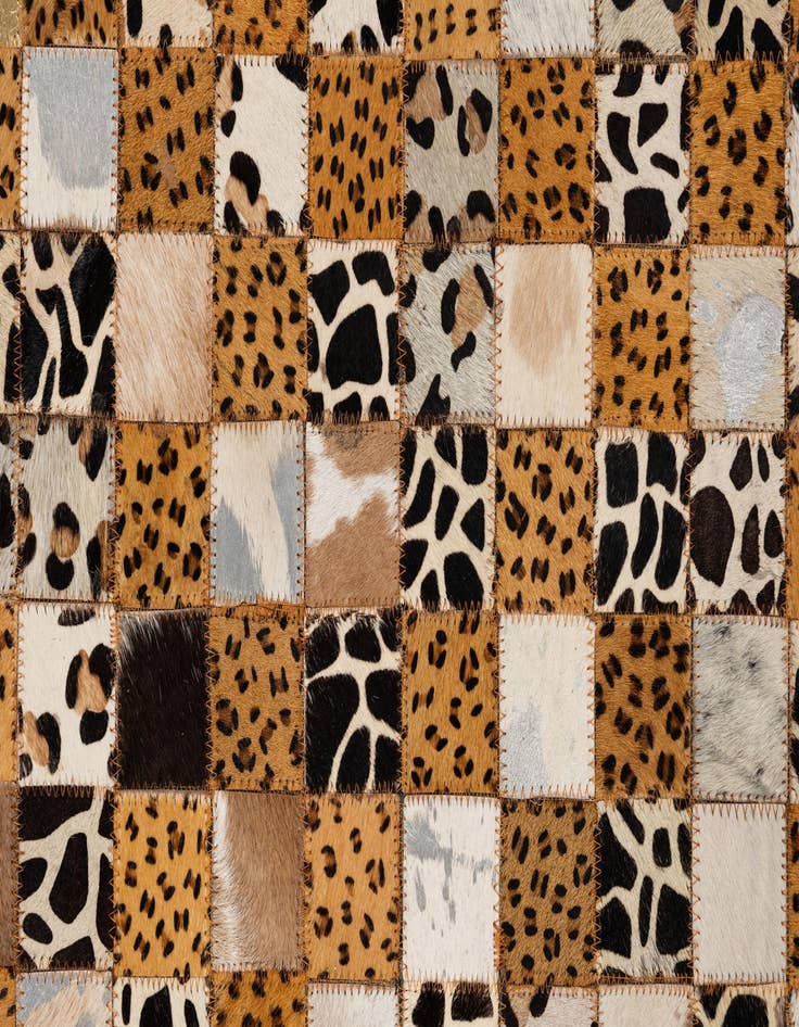 Detail image of  5' x 8' Cowhide Leather Rug