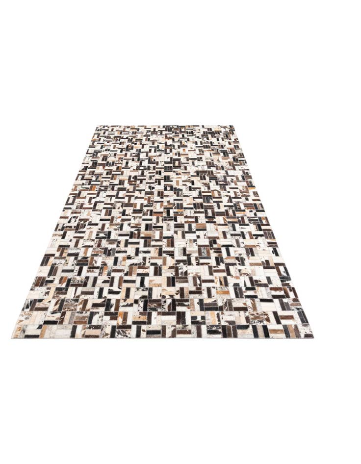 Detail image of  5' x 7' 10 Cowhide Leather Rug