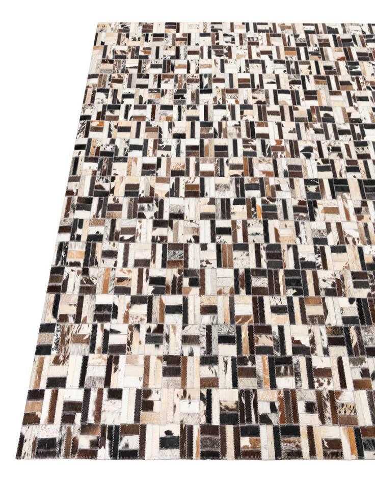 Detail image of  5' x 7' 10 Cowhide Leather Rug