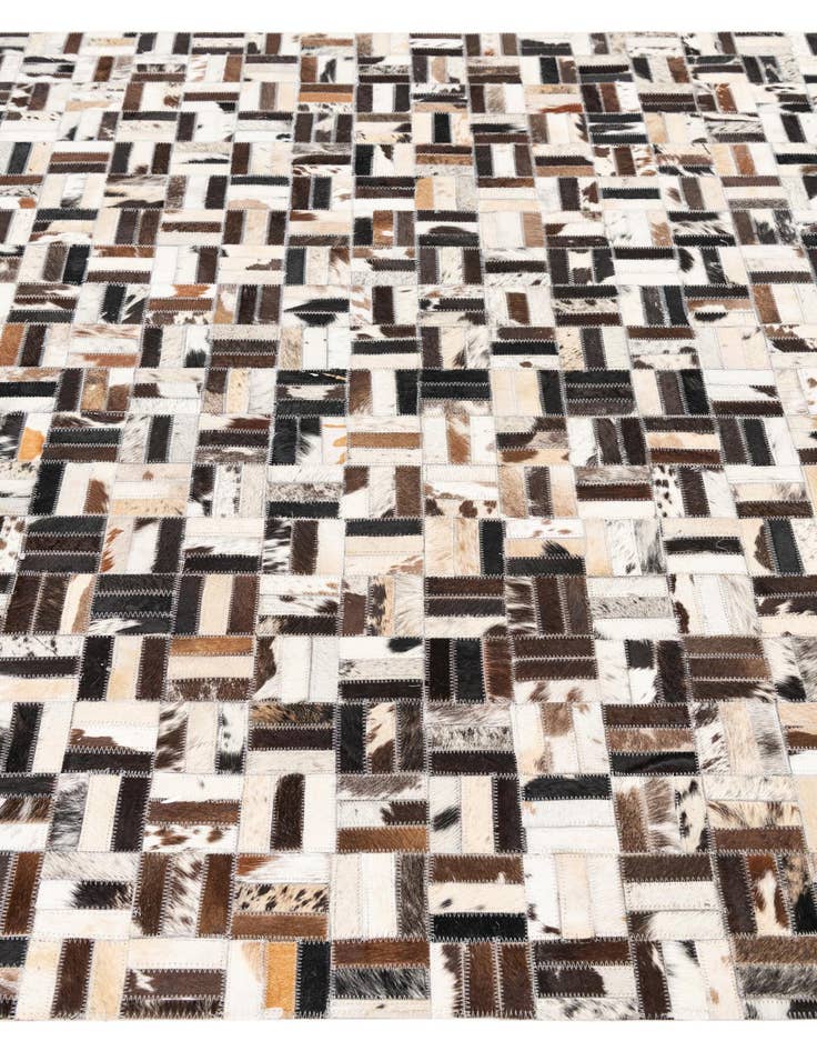 Detail image of  5' x 7' 10 Cowhide Leather Rug