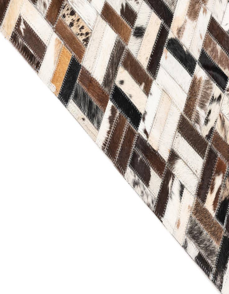 Detail image of  5' x 7' 10 Cowhide Leather Rug