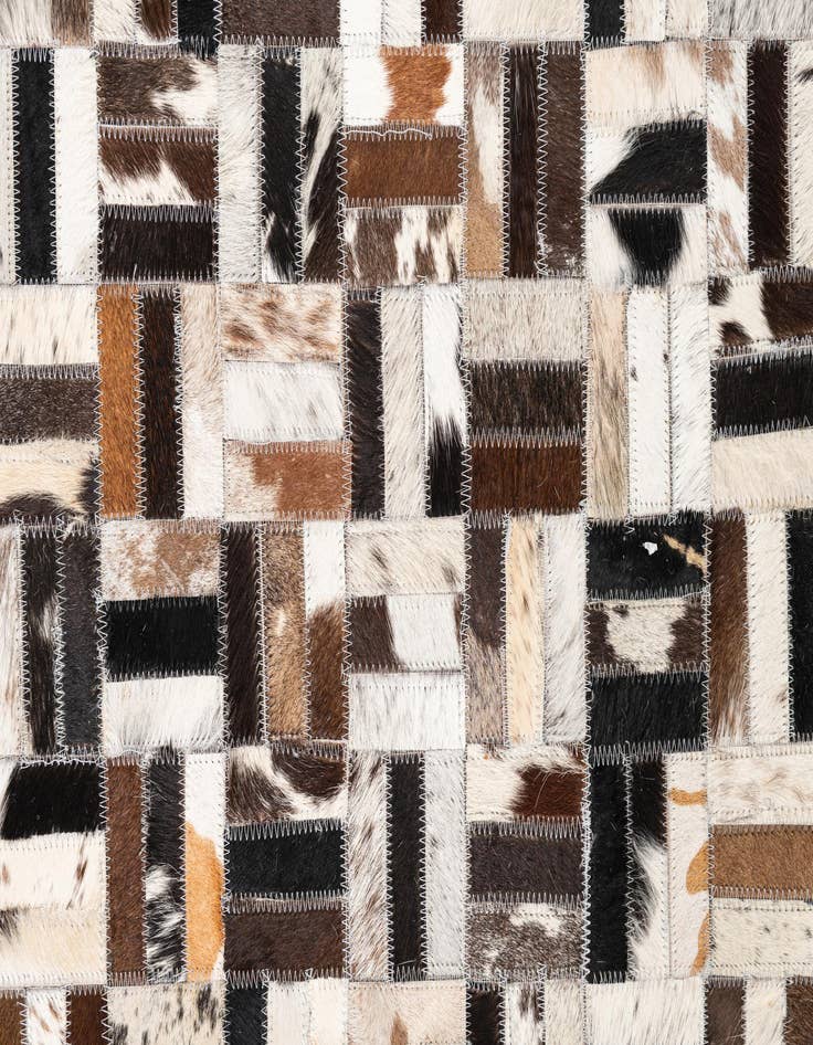 Detail image of  5' x 7' 10 Cowhide Leather Rug