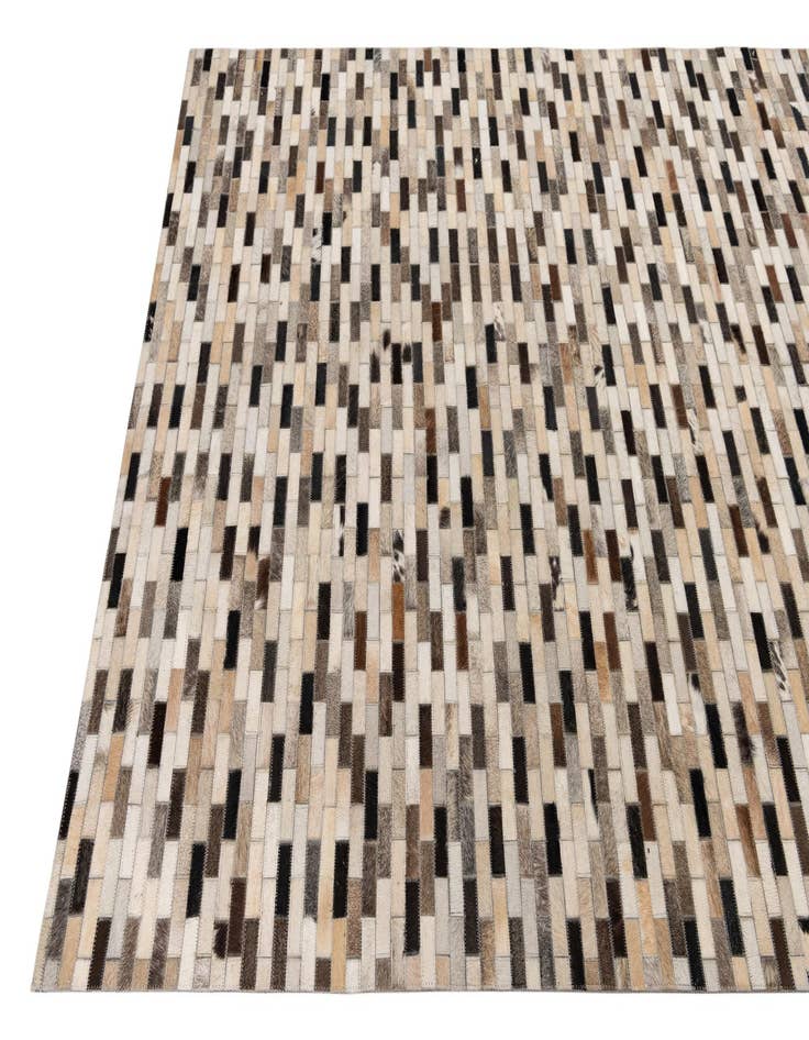 Detail image of  5' x 7' 10 Cowhide Leather Rug