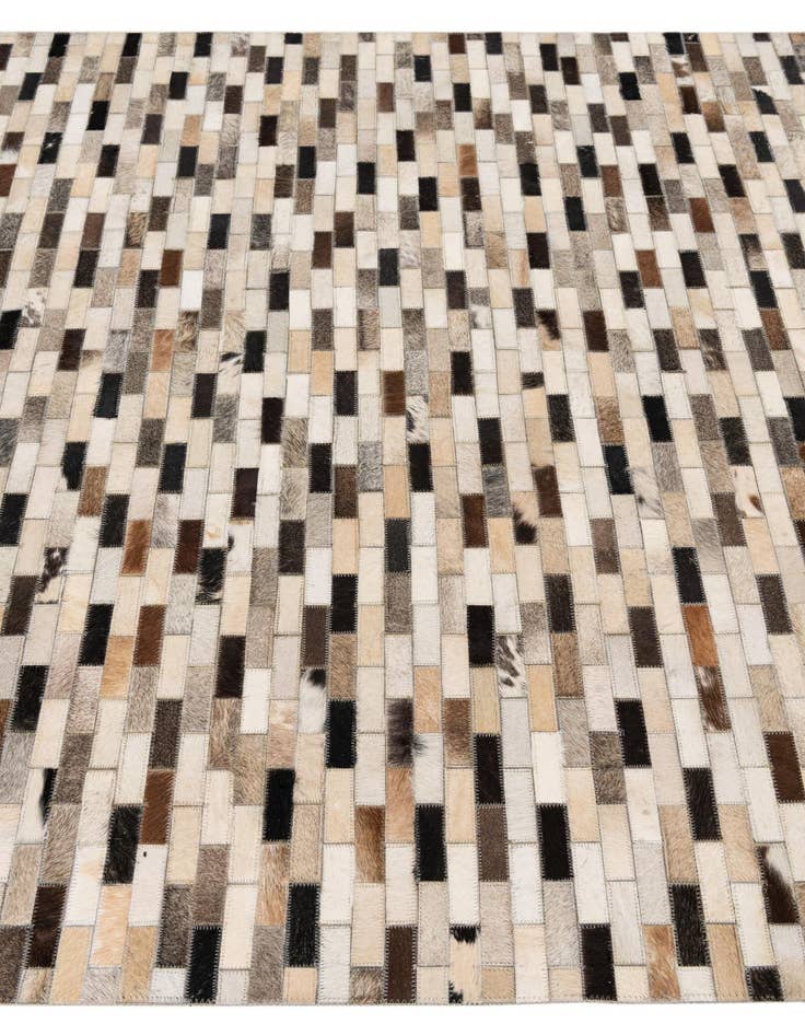 Detail image of  5' x 7' 10 Cowhide Leather Rug