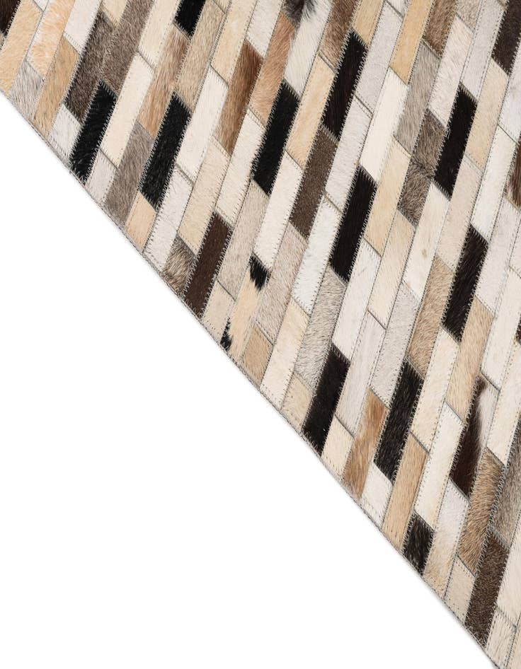 Detail image of  5' x 7' 10 Cowhide Leather Rug