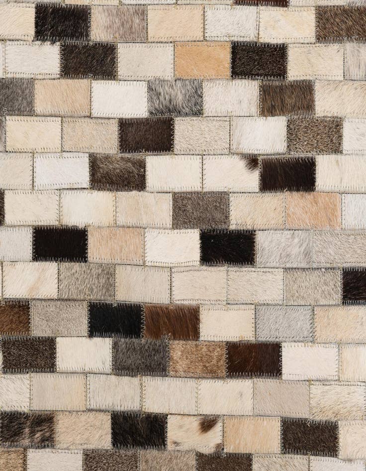 Detail image of  5' x 7' 10 Cowhide Leather Rug