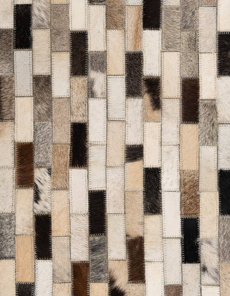 Detail image of  5' x 7' 10 Cowhide Leather Rug