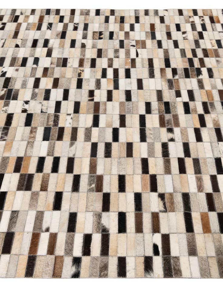 Detail image of  5' x 7' 9 Cowhide Leather Rug