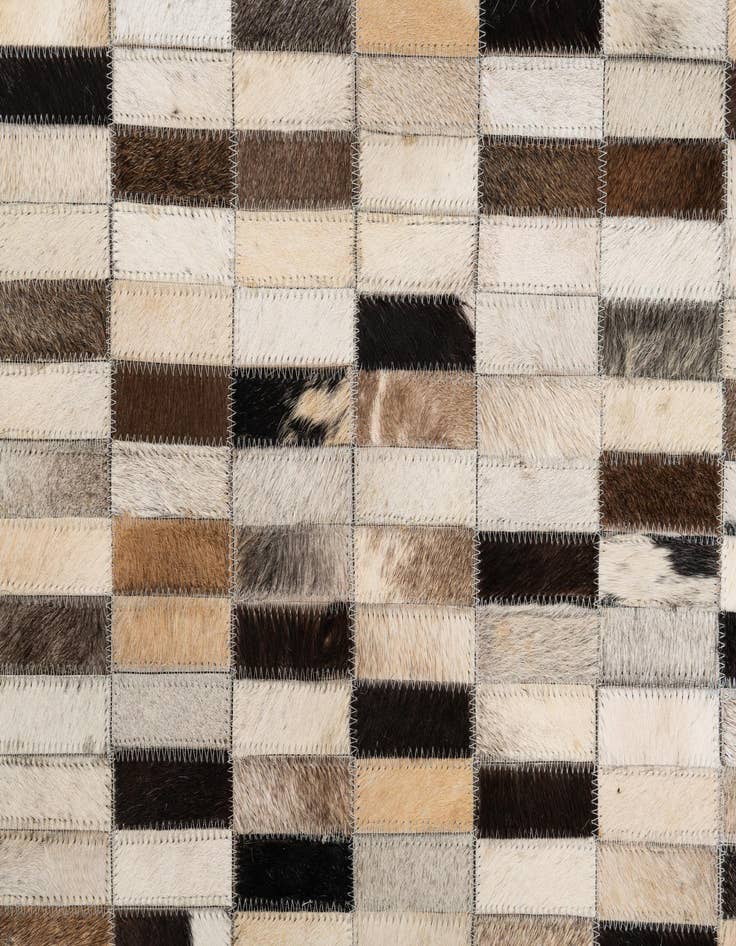 Detail image of  5' x 7' 9 Cowhide Leather Rug