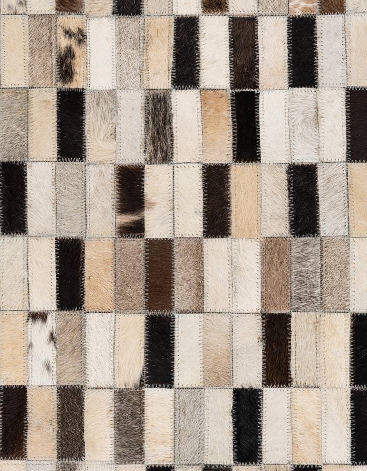 Detail image of  5' x 7' 9 Cowhide Leather Rug