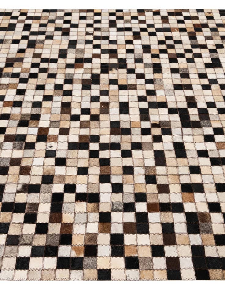 Detail image of  5' x 7' 10 Cowhide Leather Rug