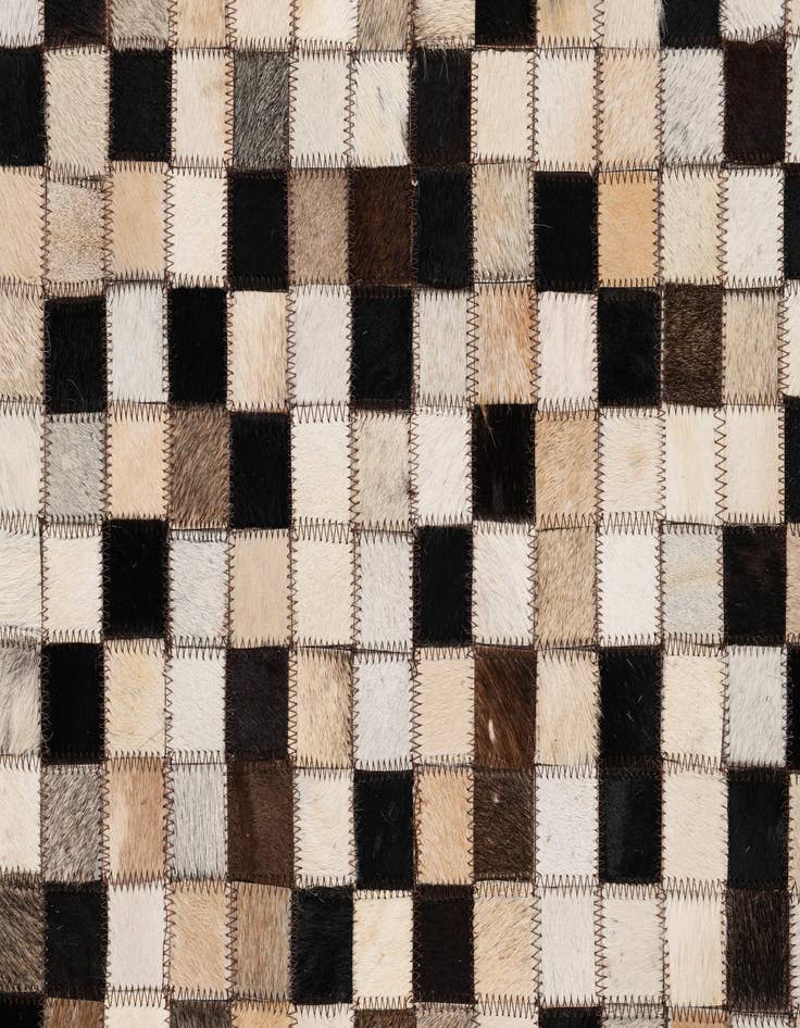 Detail image of  5' x 7' 10 Cowhide Leather Rug