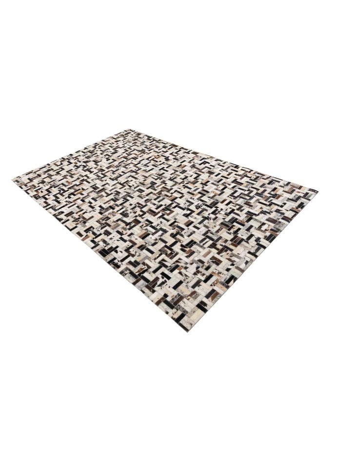 Detail image of  5' 2 x 7' 10 Cowhide Leather Rug