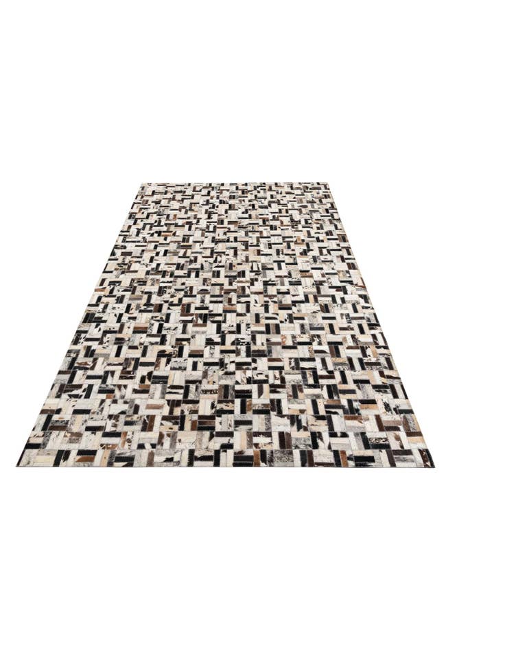 Detail image of  5' 2 x 7' 10 Cowhide Leather Rug