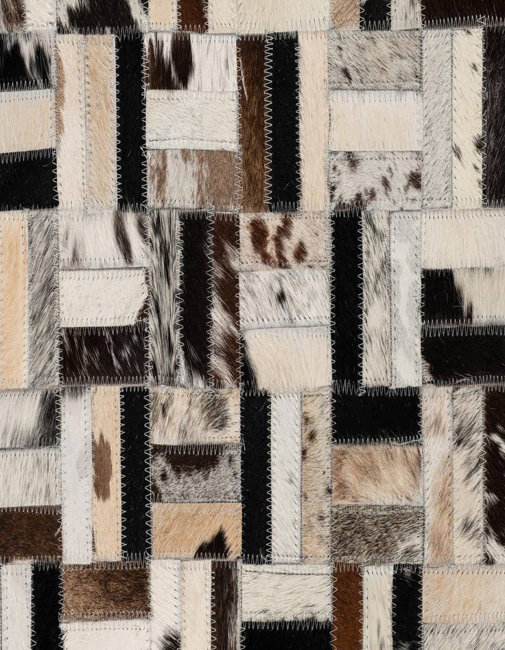 Detail image of  5' 2 x 7' 10 Cowhide Leather Rug