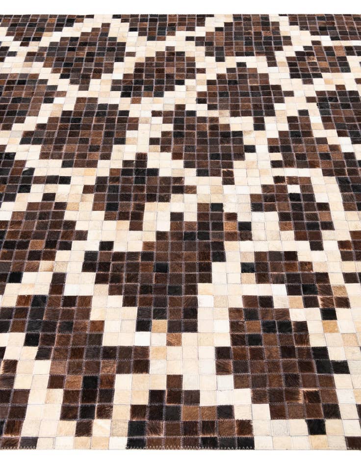 Detail image of  5' 2 x 8' 2 Cowhide Leather Rug